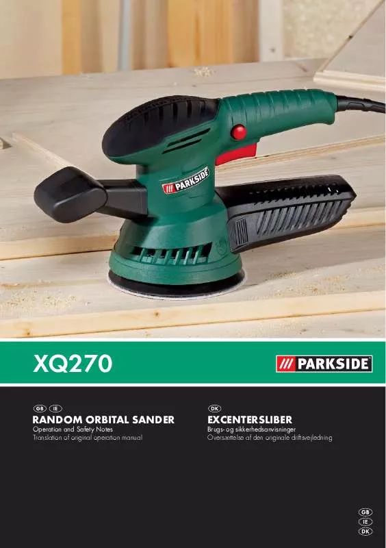 Mode d'emploi PARKSIDE KH 3028 RANDOM ORBITAL SANDER