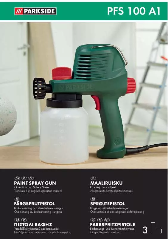 Mode d'emploi PARKSIDE PFS 100 A1 PAINT SPRAY GUN