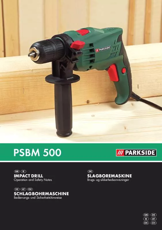 Mode d'emploi PARKSIDE PSBM 500