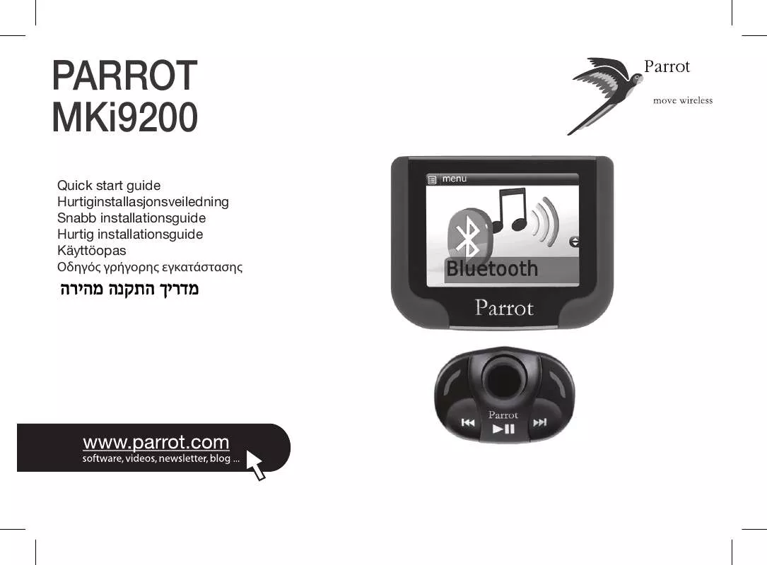 Mode d'emploi PARROT MKI9200