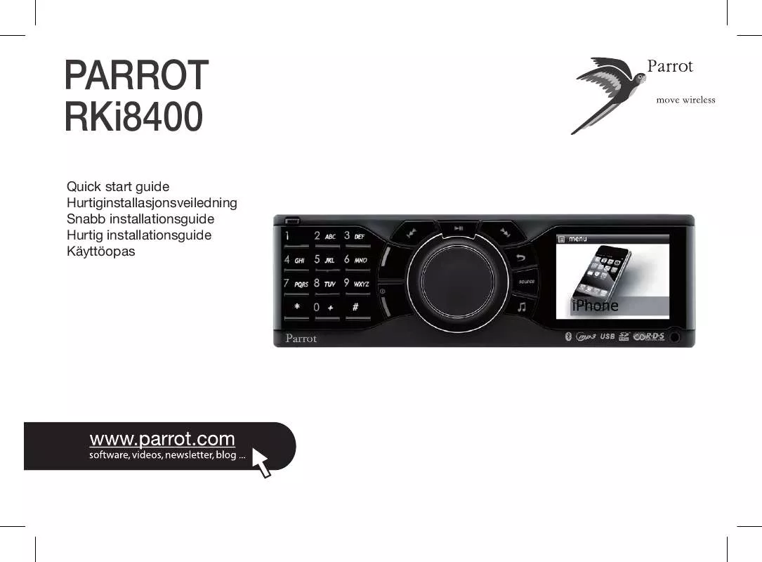 Mode d'emploi PARROT RKI8400