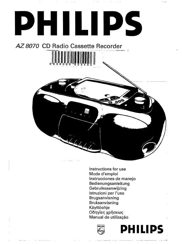 Mode d'emploi PHILIPS AZ8070