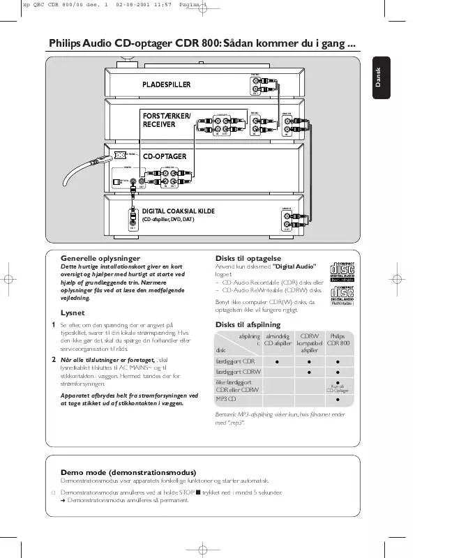 Mode d'emploi PHILIPS CDR800