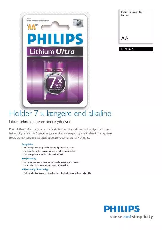 Mode d'emploi PHILIPS FR6LB2A