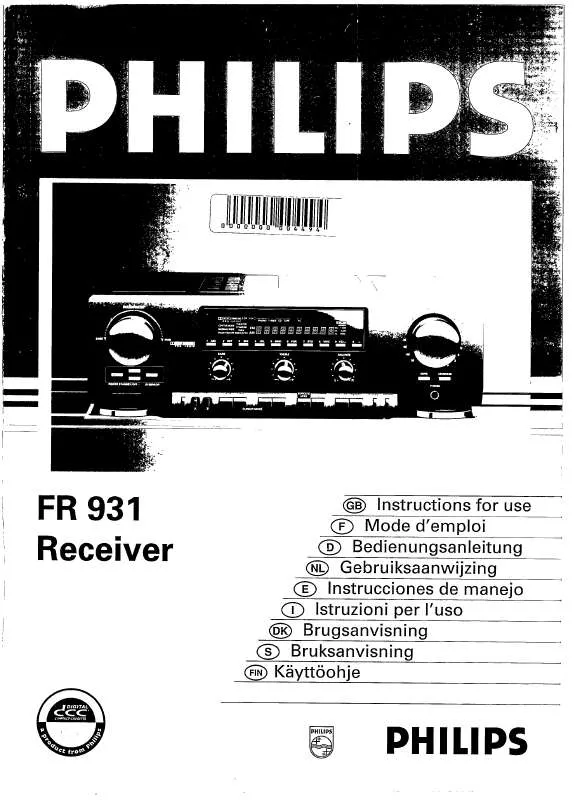 Mode d'emploi PHILIPS FR931