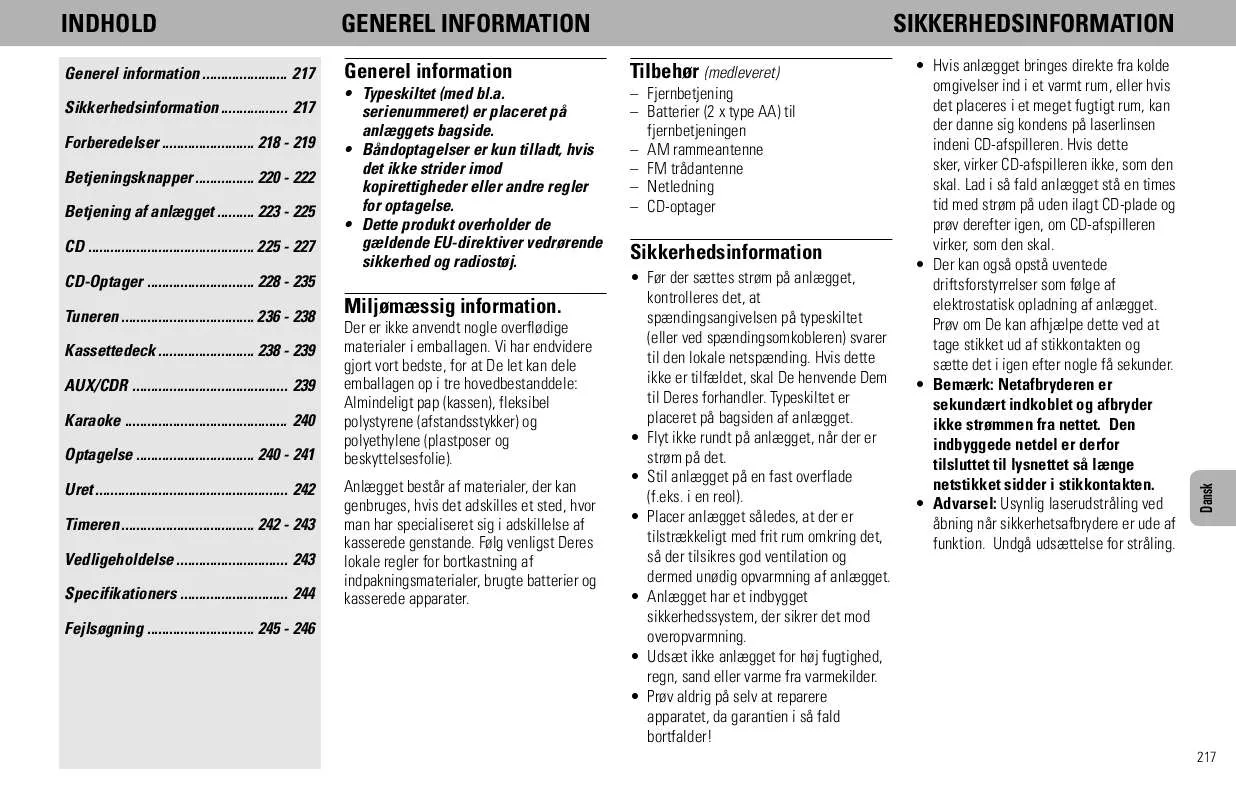 Mode d'emploi PHILIPS FW930P2