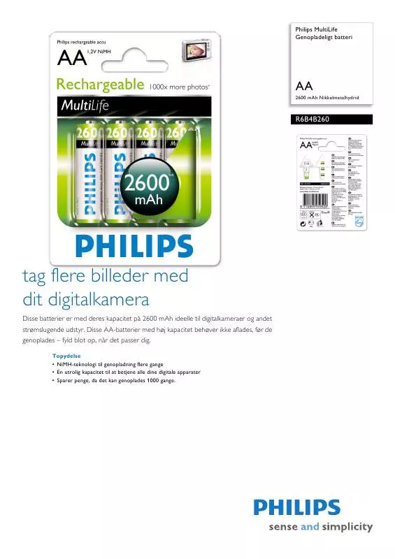 Mode d'emploi PHILIPS R6B4B260