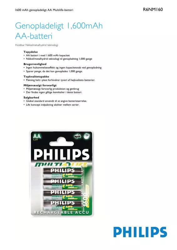 Mode d'emploi PHILIPS R6NM160