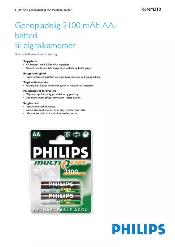 Mode d'emploi PHILIPS R6NM210