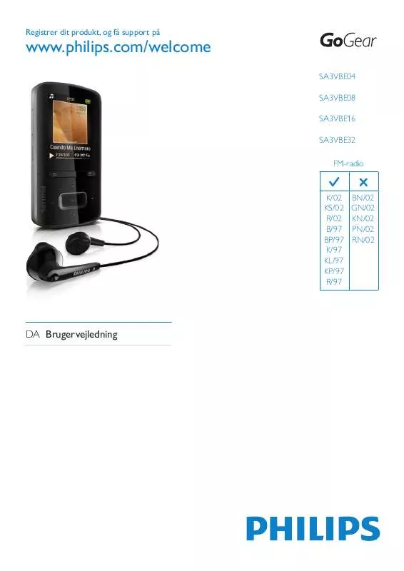 Mode d'emploi PHILIPS SA3VBE04P