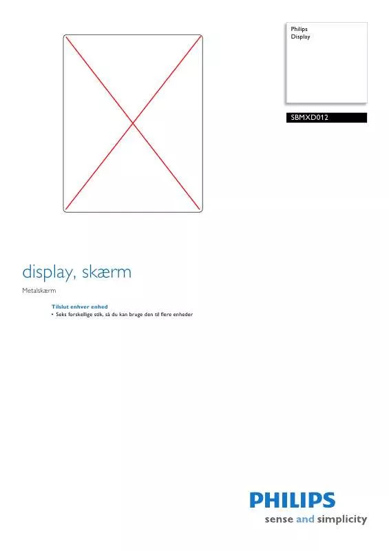 Mode d'emploi PHILIPS SBMXD012