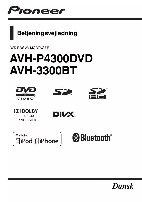 Mode d'emploi PIONEER AVH-P4300DVD