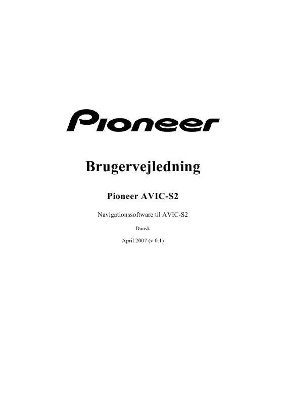 Mode d'emploi PIONEER AVIC-S2