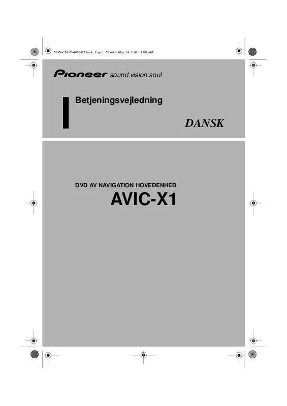 Mode d'emploi PIONEER AVIC-X1