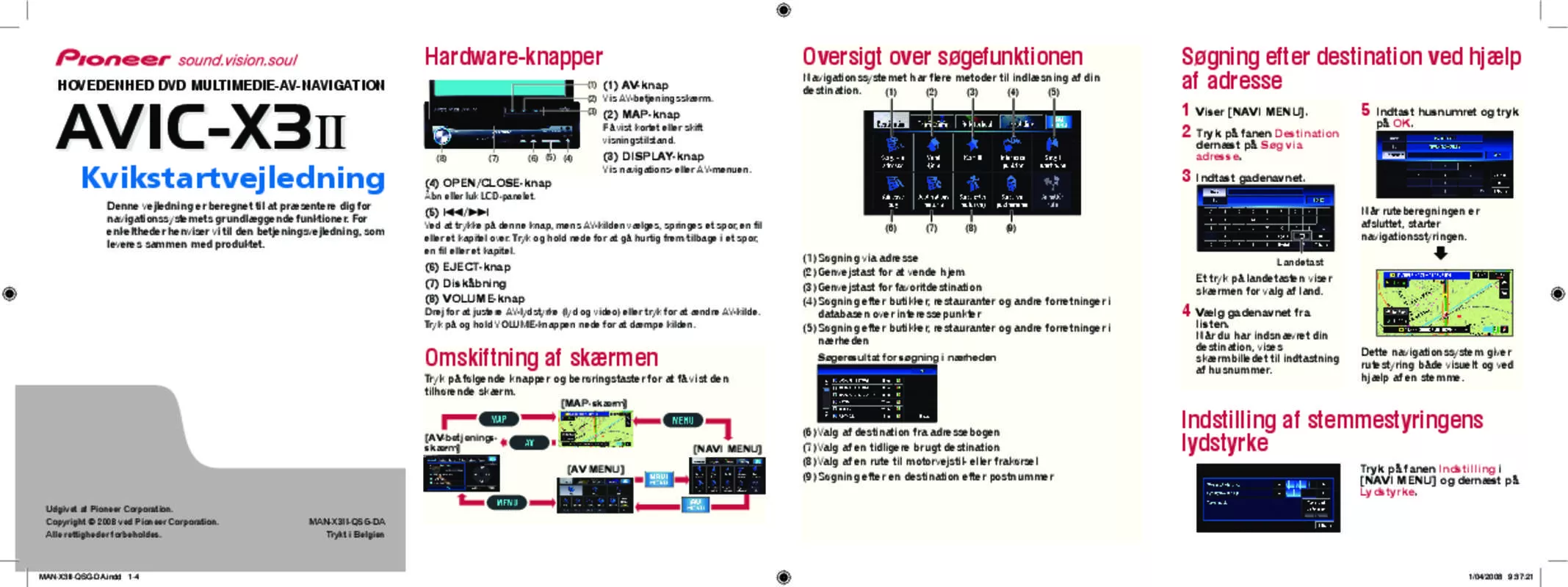 Mode d'emploi PIONEER AVIC-X3II