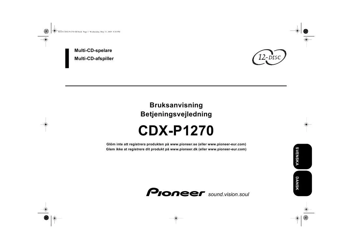 Mode d'emploi PIONEER CDX-P1270