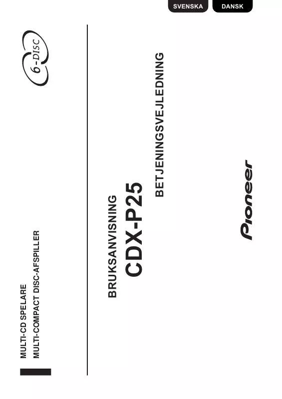 Mode d'emploi PIONEER CDX-P25