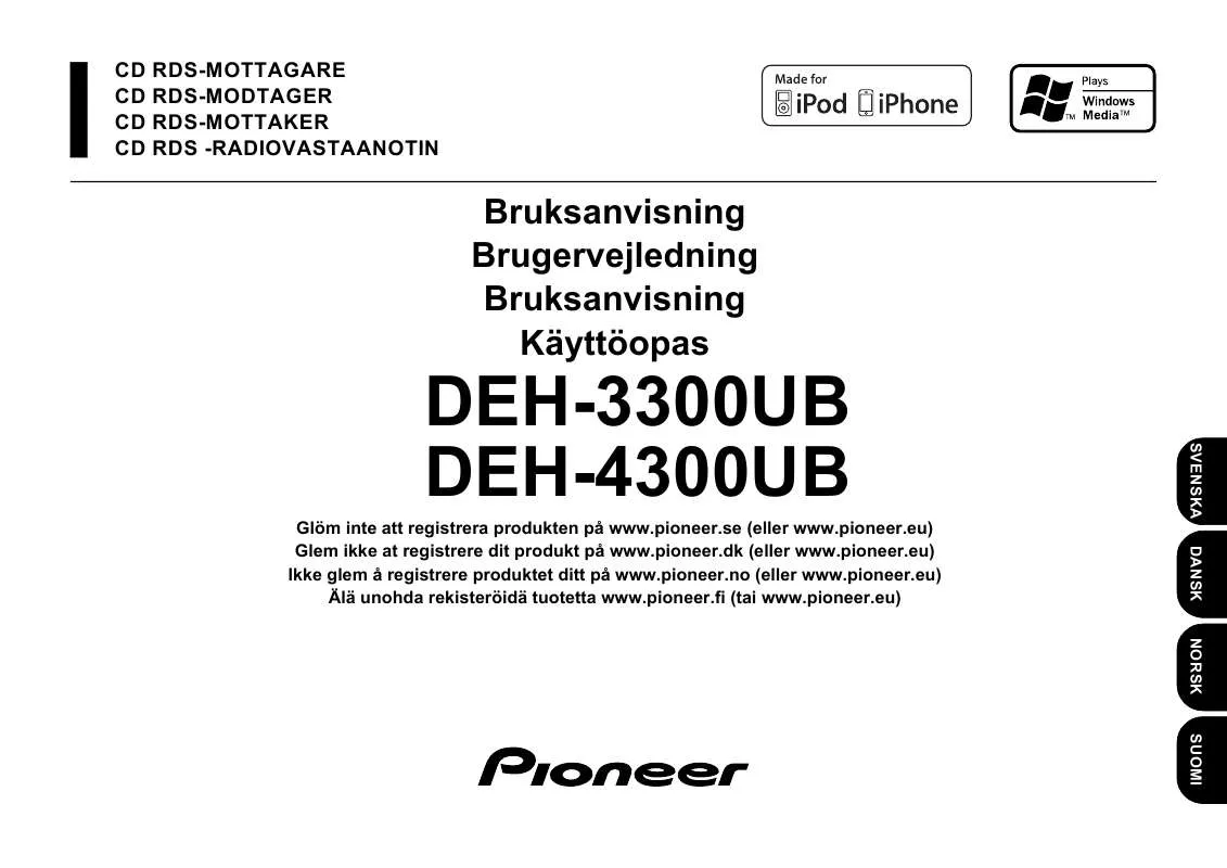 Mode d'emploi PIONEER DEH-3300UB