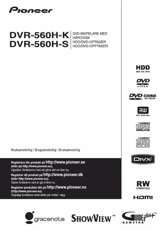 Mode d'emploi PIONEER DVR-560H-S