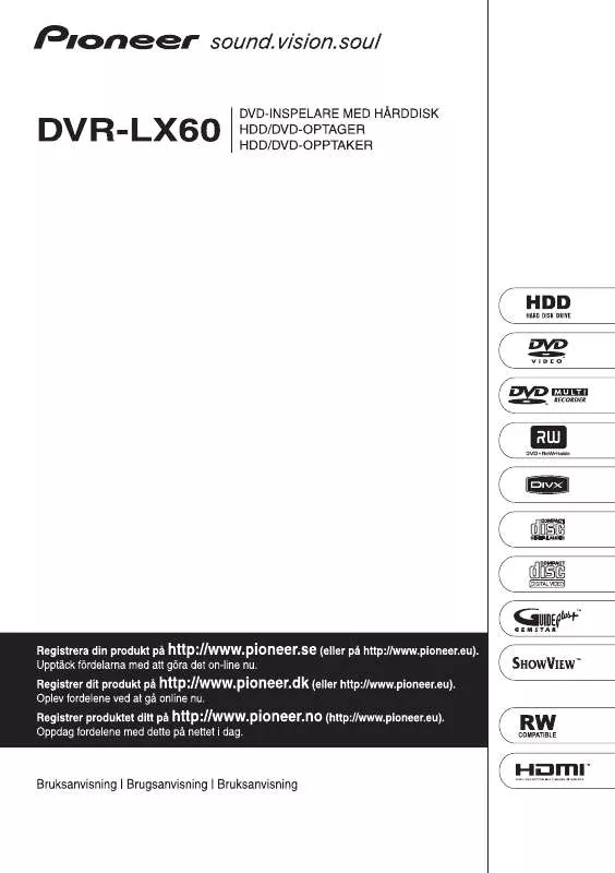 Mode d'emploi PIONEER DVR-LX60