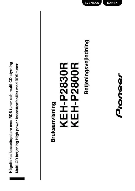 Mode d'emploi PIONEER KEH-P2830R