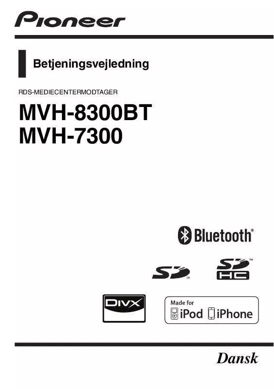 Mode d'emploi PIONEER MVH-8300BT