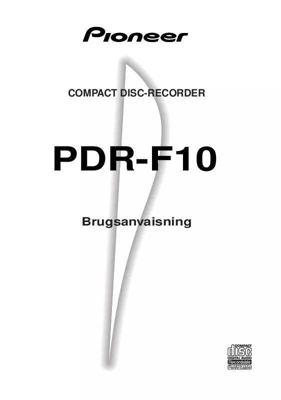 Mode d'emploi PIONEER PDR-F10