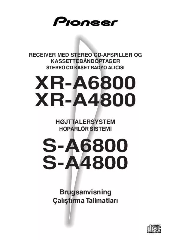 Mode d'emploi PIONEER S-A4800