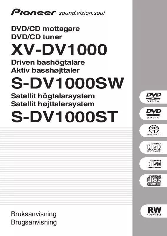 Mode d'emploi PIONEER S-DV1000ST