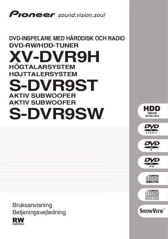 Mode d'emploi PIONEER S-DVR9ST