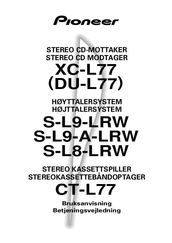 Mode d'emploi PIONEER S-L9-A-LRW