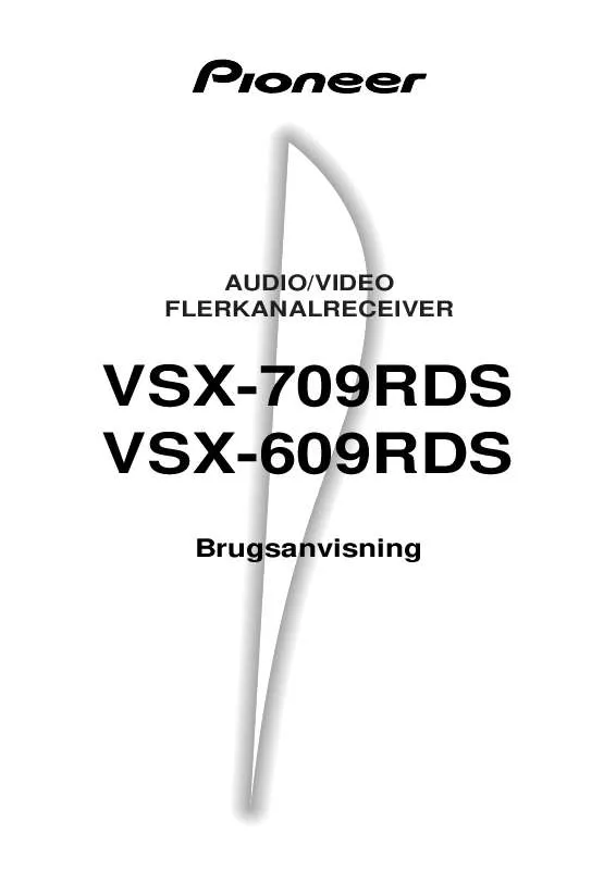 Mode d'emploi PIONEER VSX-609RDS