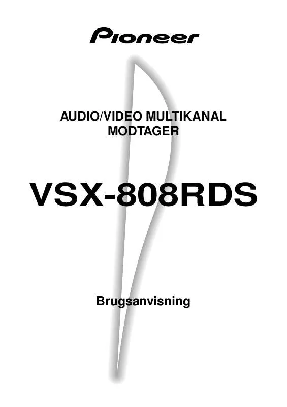 Mode d'emploi PIONEER VSX-808RDS