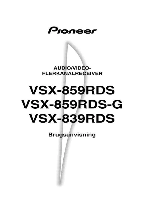 Mode d'emploi PIONEER VSX-839RDS