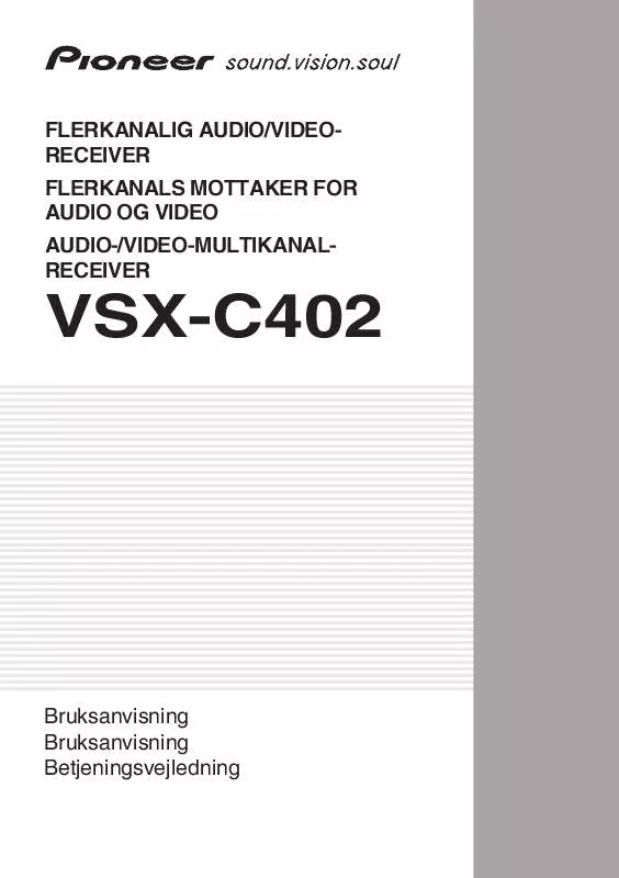 Mode d'emploi PIONEER VSX-C402