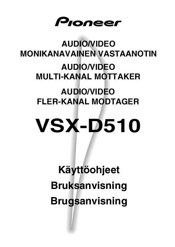 Mode d'emploi PIONEER VSX-D510