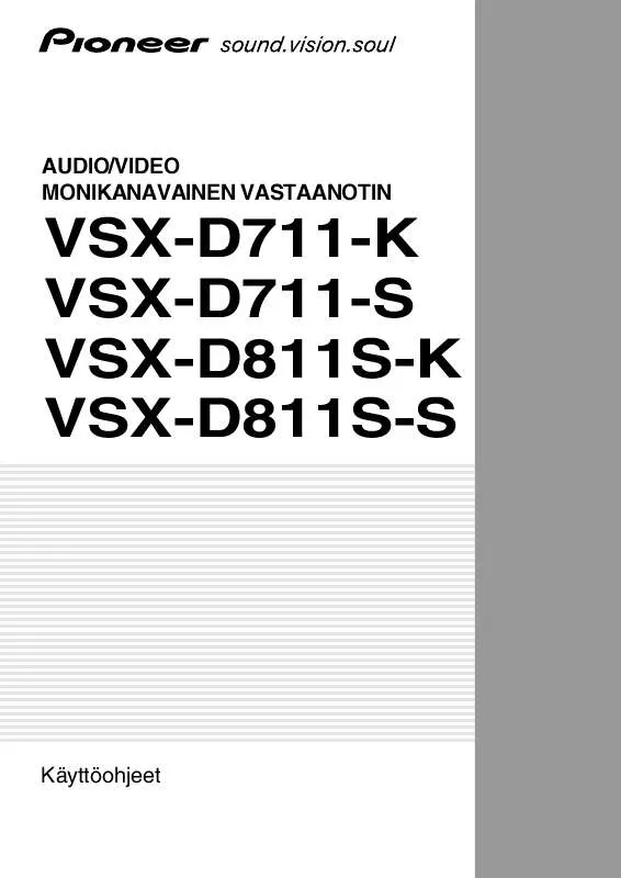 Mode d'emploi PIONEER VSX-D811S-K