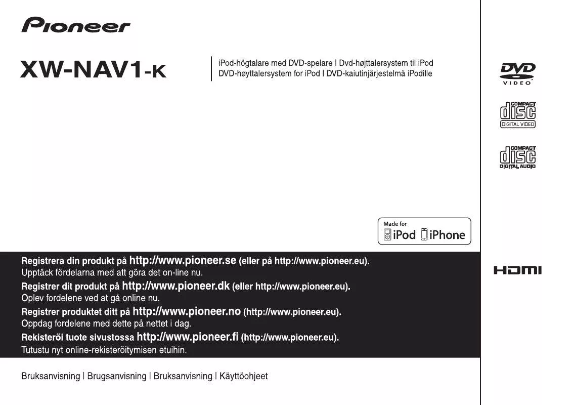 Mode d'emploi PIONEER XW-NAV1-K