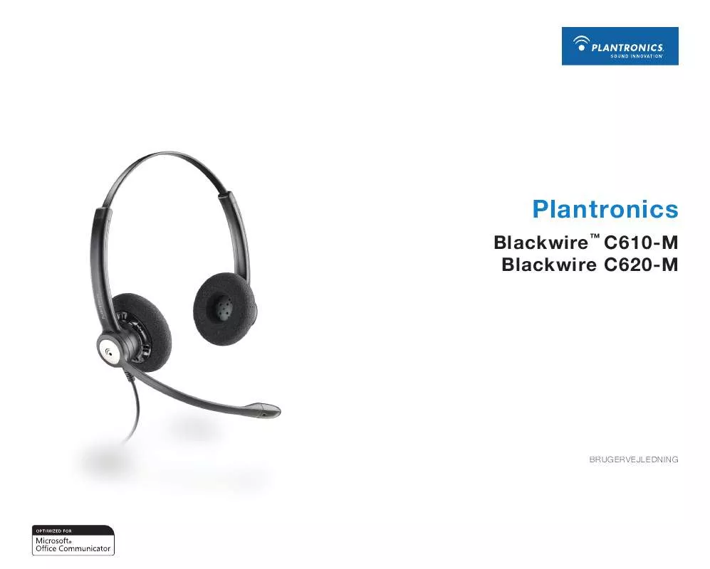 Mode d'emploi PLANTRONICS BLACKWIRE C610