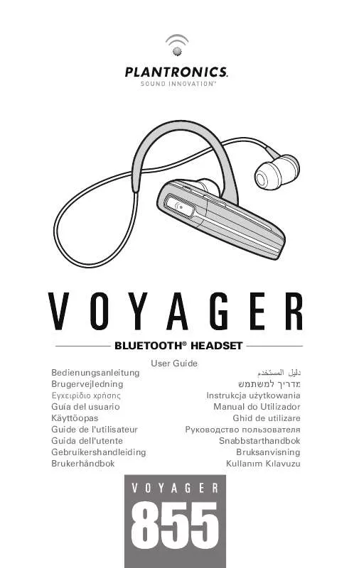 Mode d'emploi PLANTRONICS VOYAGER 855