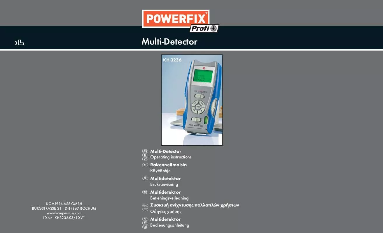 Mode d'emploi POWERFIX KH 3236 MULTI-DETECTOR