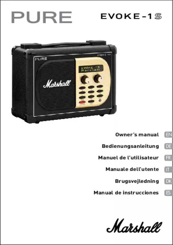 Mode d'emploi PURE EVOKE 1S MARSHALL