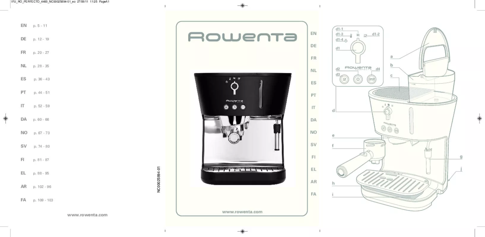 Mode d'emploi ROWENTA SILVER ART