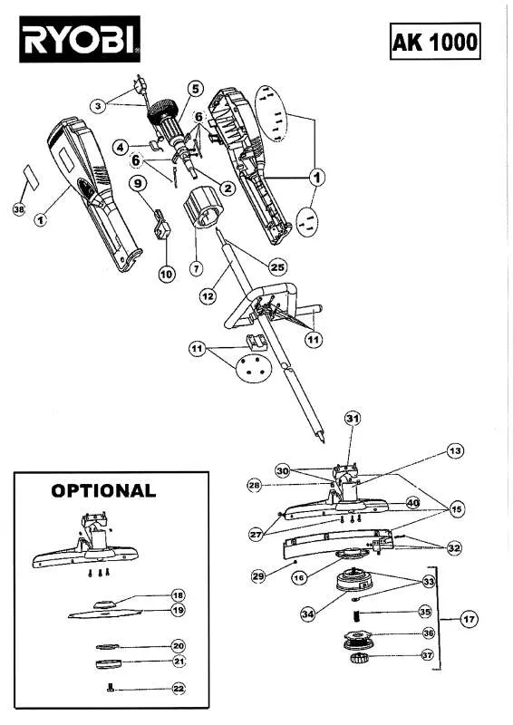 Mode d'emploi RYOBI AK 1000