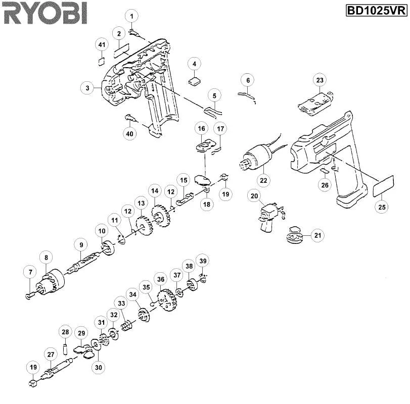 Mode d'emploi RYOBI BD1025VR