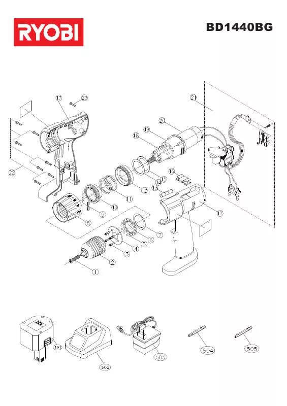 Mode d'emploi RYOBI BD1440BG