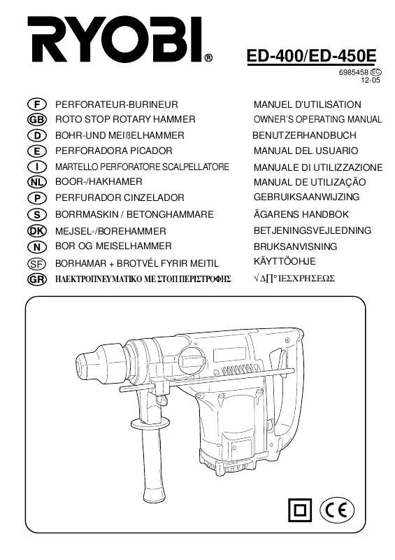 Mode d'emploi RYOBI ED-400