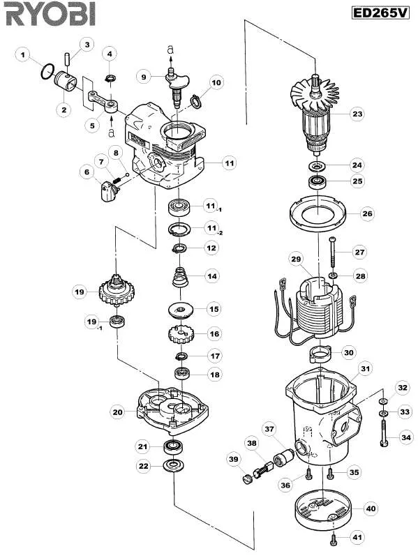 Mode d'emploi RYOBI ED265V