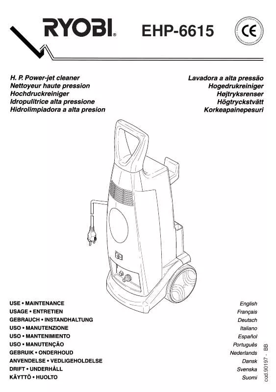 Mode d'emploi RYOBI EHP-6615