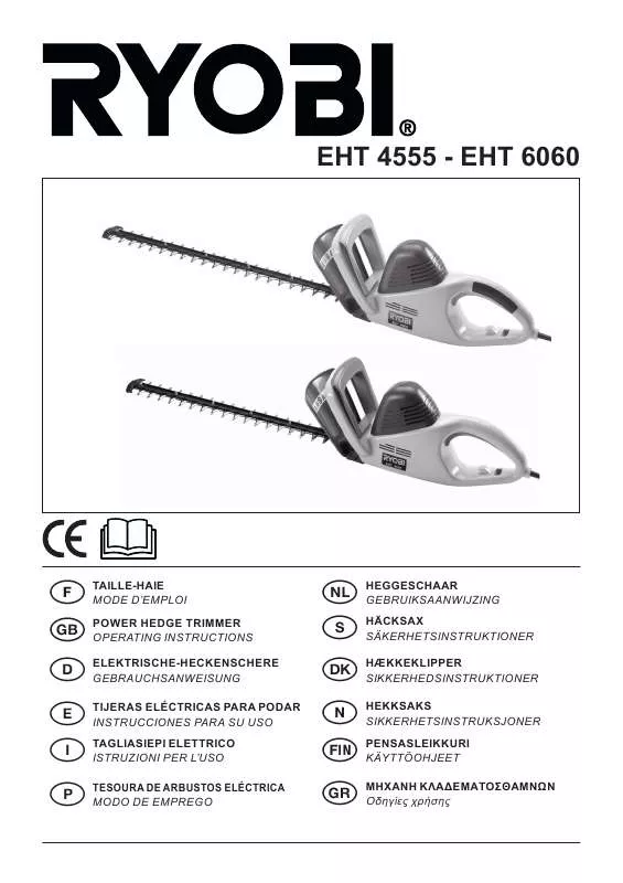 Mode d'emploi RYOBI EHT 6060